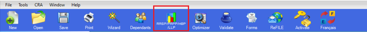RRSP menu button