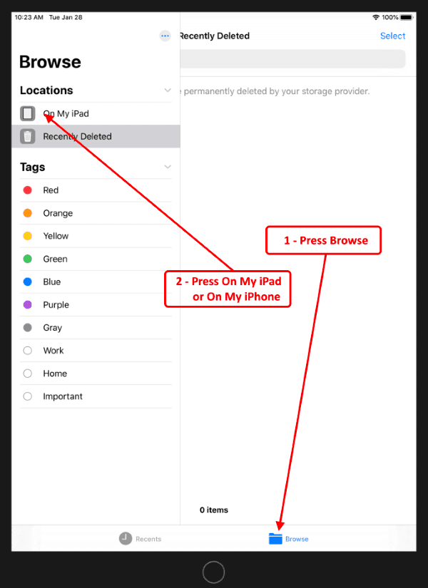 Accessing StudioTax storage - step 2