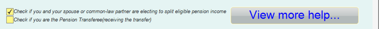 Pensioner checkbox on T1032